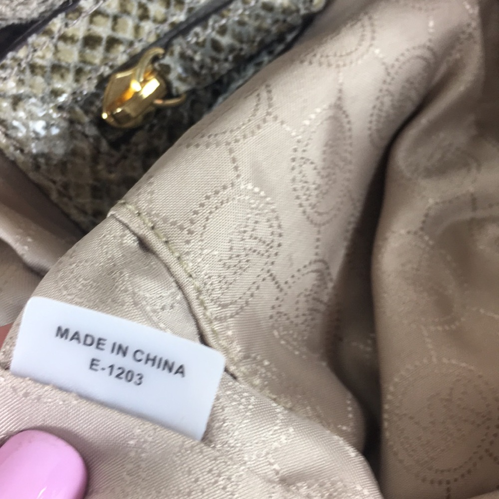 Michael Kors Python Embossed Leather Purse - Picture 6 of 8